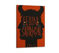 FELLiNi SATYRiCON Affiches sur toile - Décoration murale décorative - Style rétro - Pour salon, chambre à coucher - 50 x 75 cm - Avec cadre