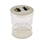 Felliserty Cornichons et sablier en verre, concombres Flip Bocal Séparé De Humide et Sec, Concombres Verre avec Passoire Flip, Séparateur Modern 11.5 x 13 cm