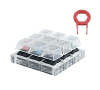 Felliserty Testeur de commutateur à 9 clés avec base en acrylique pour mécanique Cherry MX avec clé Puller