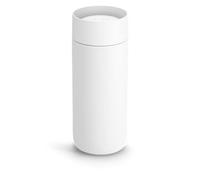 Fellow Carter Move Mug avec couvercle à 360° - Tasse à café à emporter avec intérieur en céramique, isolation sous vide, en acier inoxydable, blanc mat, tasse de 473 ml
