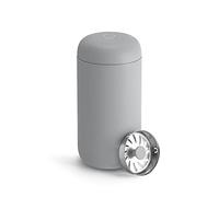 Fellow Carter Move Tasse de voyage - Gobelet à café et à thé isotherme en acier inoxydable avec intérieur en céramique et protection contre les éclaboussures, gris mat, tasse de 355 ml