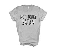 Fellow Friends - Not Today Satan T-Shirt Unisex Fit Large Grey