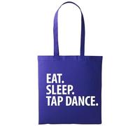 Fellow Friends - Tap Dancer Gift, Eat Sleep Tap Dance Tote Bag Long Handle Purple