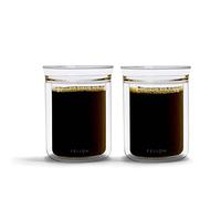 Fellow Tasses à dégustation pour le café et le thé avec verre de borosilicate soufflé à la bouche pour boire facilement et retenir la chaleur 10 oz (Set of 2) Clair