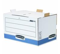 Fellowes 0029901 Conteneur frontal Banker Box System - Montage automatique - Bleu/Blanc