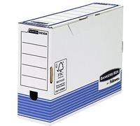 Fellowes 0030801 Boîte d'archives Banker Box System format folio - Montage automatique - Dos de 10cm Bleu/Blanc