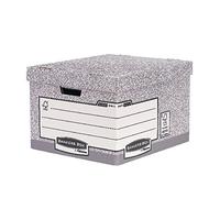 Fellowes 0181201 Bankers Box System Lot de 10 Boîtes d’archives Gris