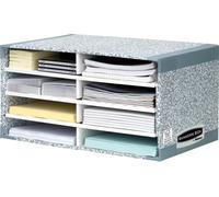 Fellowes 08750EU Fellowes Station de tri gris avec 8 compartiments