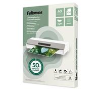 Fellowes Pochettes de plastification A3 Recyclées - Epaisseur Light : 75/80 microns - Fintition Mate - Boîte de 100