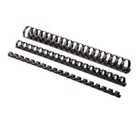 Fellowes - 16 Mm - 21 Anneaux - Noir - 100 Unités Peigne De Reliure En Plastique