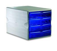 Fellowes 24050TB Bac de rangement Bleu, Gris