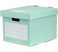 Fellowes 4481301 Style Lot de 4 Boîtes de rangement Vert/Blanc