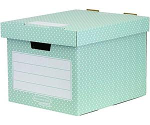 Fellowes 4481301 Style Lot de 4 Boîtes de rangement Vert/Blanc