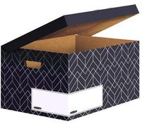 Fellowes 4483601 Boîte de classement de fichiers Carton Noir, Blanc