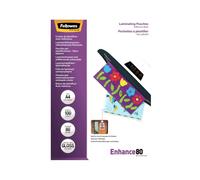 Fellowes 5302202 : Film de Lamination A4, Épaisseur 80 µm, Boîte de 100 Pièces pour Documents Format A4
