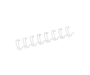 Fellowes 53215 : Anneaux Métalliques Blancs A4 - 6 mm - Capacité 35 Feuilles - Pour Perforelieur 34 Poinçons - Boîte de 100