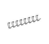 Fellowes 53265 : Anneaux Métalliques pour Reliure A4, Noir, 17mm, Capacité 80 Feuilles, Perforelieur 34 Poinçons, Lot de 100