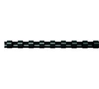 Baguette reliure 21 anneaux 20 mm noire - Boîte de 100