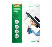 Fellowes laminating pouches impress 100 micron - pack de 100 - brillan