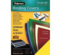 Fellowes - A4 (210 x 297 mm) - jaune - 250 g/m² - 100 unités couverture à reliure Jaune