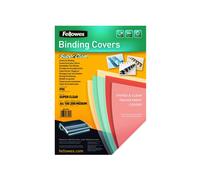 Fellowes 5376001 Feuilles de reliure A4 PVC Transparent, Épaisseur 0.15mm, Dimensions 297x210x1mm, Conditionnement de 100 pièces