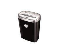 Fellowes 53C Destructeur de Documents Coupe Croisée Niveau de Sécurité 4, Capacité 10 Feuilles, Corbeille 23L, Fente 22cm, Destruction CD/Cartes, Noir