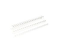 Fellowes - 8 Mm - 21 Anneaux - A4 (210 X 297 Mm) - 40 Feuilles - Blanc - 100 Unités Peigne De Reliure En Plastique - Pour Fellowes Galaxy 500, Galaxy E 500, Pulsar 300, Pulsar-E 300, Star 150...