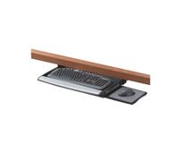 Fellowes 8031201 : Support clavier ergonomique coulissant réglable 44-64mm, avec tapis de souris intégré, plastique noir, 576x354x48mm, 2.28kg
