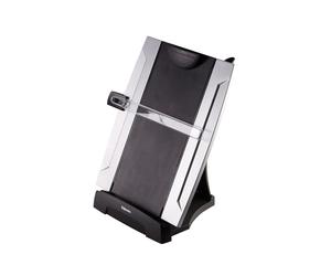 Fellowes 8033201 Porte-Document A3/A4 Noir et Argent, Inclinaison Ajustable 0-45°, avec Tableau Mémo Effaçable, 240x190x312mm, Plastique, 640g