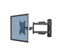 Fellowes 8043601 Bras Mural pour Écran 23"-55" (58-140 cm), VESA 100x100-400x400, Charge Max 35kg, Inclinaison -12°/+2°, Rotation 5°, Acier Noir