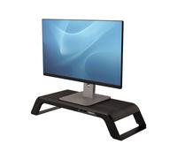 Fellowes 8060501 Support écran plat bureau noir, charge max 18kg, montage bureau, réglage hauteur manuel, aluminium/bois, 560x222x1020mm
