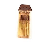 Fellowes 911502 : Recharge Stylo Bille Noir, Pointe 2mm, Corps Polypropylène Or, Longueur 100mm, Compatible 9821502 - Blister de 12 unités