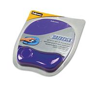 Fellowes 91441 Gel Crystals Mouse Pad w/Wrist Rest, Rubber Back, 7 15/16 x 9-1/4, Purple