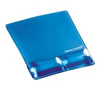 Fellowes 9182201 'Health-V' Crystal Tapis de souris ergonomique avec repose-poignet Bleu