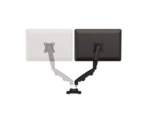 Fellowes 9683601 Kit de Conversion Bras Simple à Double Noir, 2 Écrans Max 39", VESA 75x75/100x100mm, Charge 8kg, Collier/Passe-fil, Acier, Pivot 360°