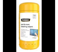 Fellowes 9970330 : Kit de nettoyage pour écrans LCD/LED/Plasma et LCD/TFT/Plasma - Lingettes électroniques, 82x82x168mm, 280g