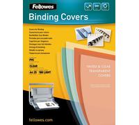 Fellowes - A4 (210 X 297 Mm) - 180 Micromètres - Clair - 25 Unités Couverture À Reliure Pvc