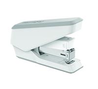 Fellowes Agrafeuse LX840 Easy Press™, Demi bande pour le bureau, moindre effort, revêtement Microban®, Ôte-agrafes intégré, pour agrafer jusqu'à 25 feuilles, pour agrafes 24/6|26/6 mm, Blanc, 5011701