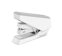 Fellowes Agrafeuse sans bourrage, capacité de 40 feuilles - Agrafeuse manuelle antibactérienne demi-bande EasyPress LX860 - Utilisable à la fois avec des agrafes 24/6 mm et 26/6 mm - Blanc