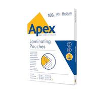 Fellowes Apex pochettes de plastification A3, finition brillante, 100 feuilles - Medium Duty - Idéal pour les photos, les créations et l'utilisation quotidienne