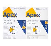 Fellowes Apex Pochettes de Plastification - Format A4 - Pack de 100 - 6003501