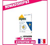 Fellowes Apex Pochettes Plastification A4 100 Microns Brillant Lot de 100