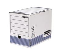 Bankers Box Boîte Archives Dos 20cm System, Montage Automatique, Carton Recyclé Blanc/Bleu