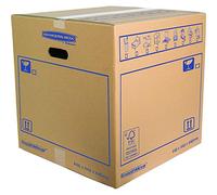 Bankers Box 6207301 SmoothMove Caisses de Déménagement en Carton Double Epaisseur avec Poignées, très résistants, jusqu'à 4 cartons empilés, 35 x 35 x 55 cm, Lot De 10, 67 L