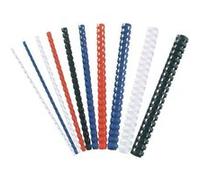 Fellowes - baguettes de reliure plastiques, rondes, rouge, 8mm pqt 100 Rouge