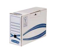 Fellowes BANKERS BOX Basic Boîte à archives, bleue (L)80 mm en carton 100% recyclé, ,