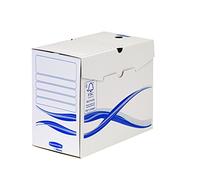Fellowes Bankers Box Basic Boîtes Archives A4+ 15 cm Blanc/Bleu Lot de 10
