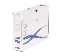 Fellowes Bankers Box Basic Lot de 25 Boîtes d'archives A4 8 cm Bleu/Blanc