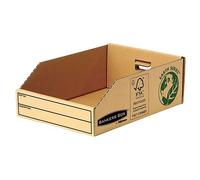 Fellowes Boîte de rangement R-Kive BASICS Marron (L)200 m – Lot de 50