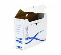 Fellowes Basic Lot de 10 Boîtes archives A4+ 10 cm Blanc/Bleu